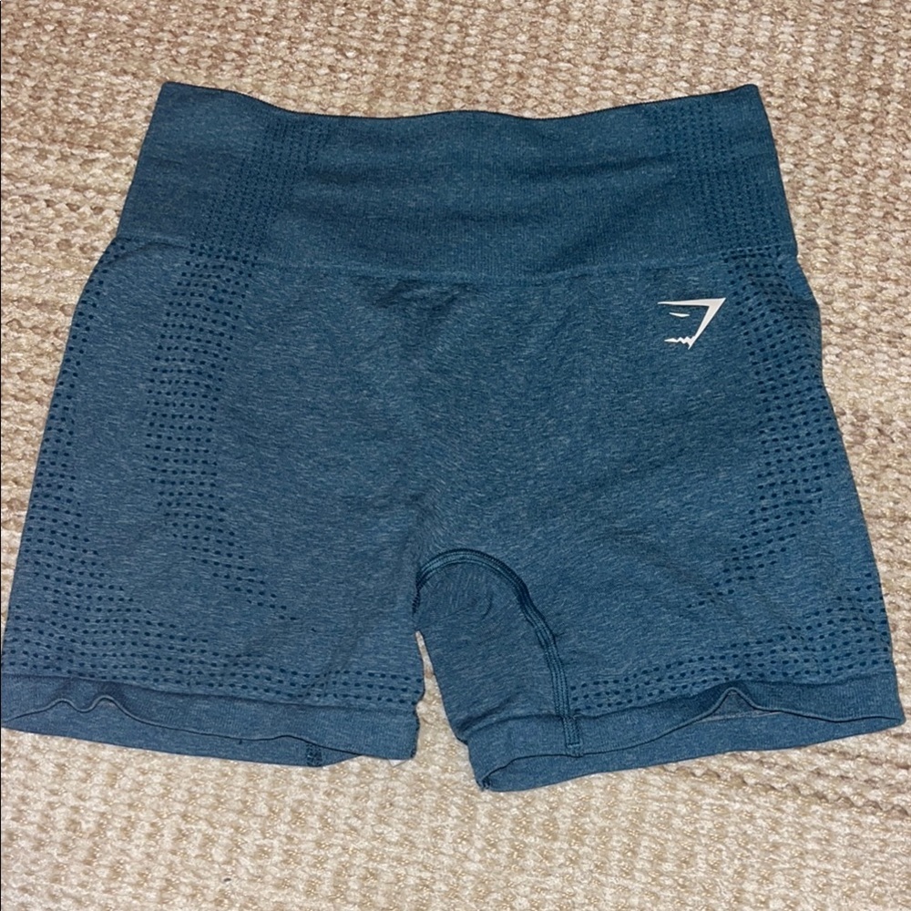 Gymshark Blue High-Waisted Shorts